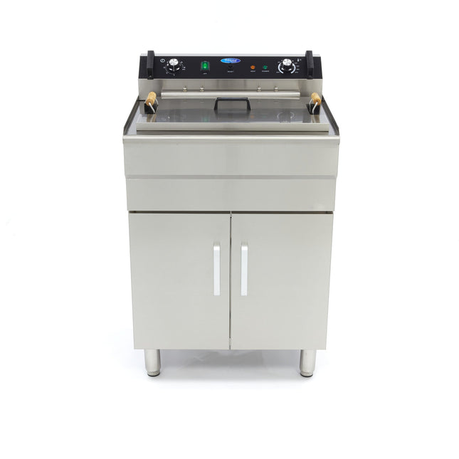 Friture - 35L - 1 kurv - med afløbshane - 400V