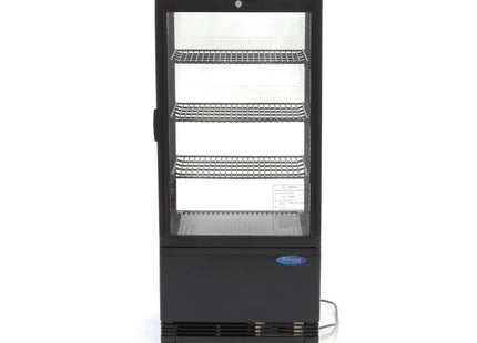 Displaykøleskab - 78 liter - 43 cm - Sort