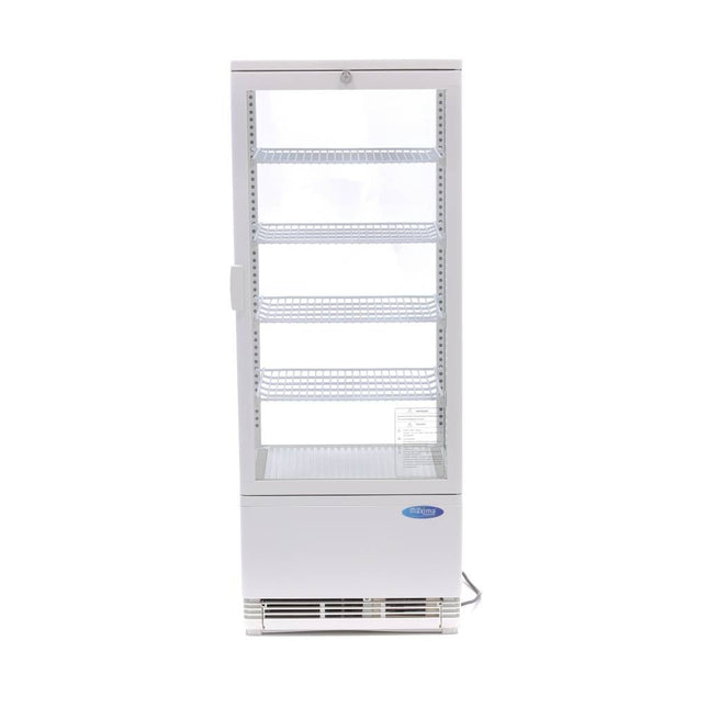 Displaykøleskab - 98 liter - 43 cm - Hvid