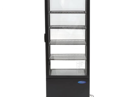 Displaykøleskab - 98 liter - 43 cm - Sort
