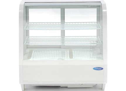 Displaykøleskab - 100 liter - 68 cm - Hvid