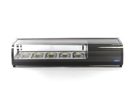 Sushi og Tapas Display - 52L - inkl 5 x 1/3 GN - Bordplade