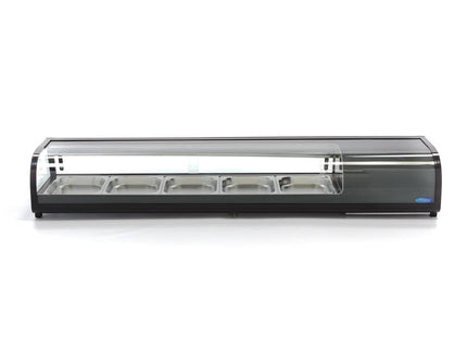 Sushi og Tapas Display -132L - inkl 5 x 1/2 GN - Bordplade
