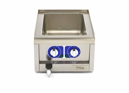 Bain Marie - Enkelt enhed - 60cm - med afløbshane - Elektrisk