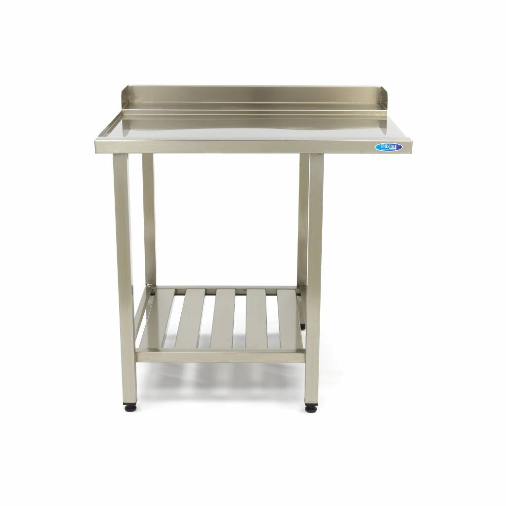 Opvaskebord - 120 x 75 cm - Venstre - med bagkant og opbevaringshylde
