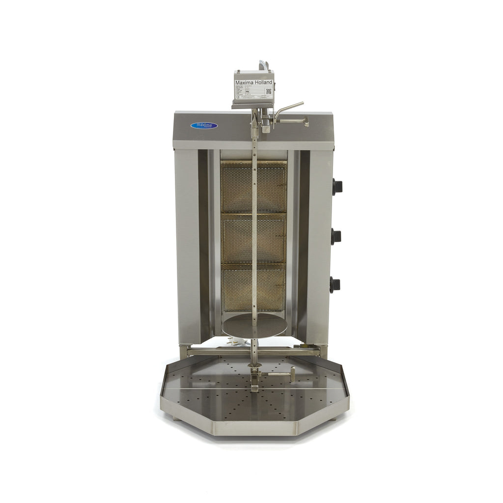 Kebab Grill - 3 Burners - 30kg Meat - Gas