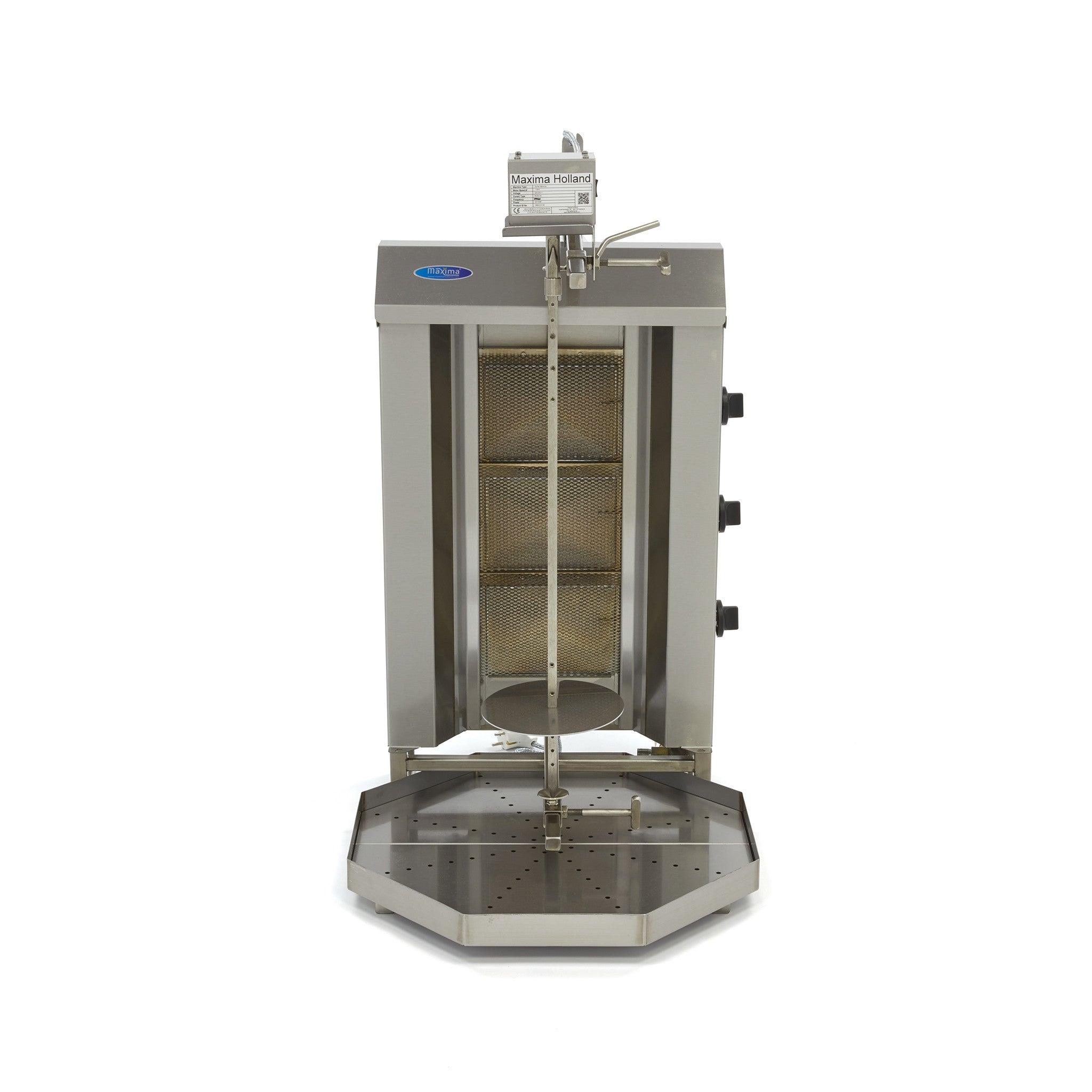 Kebab Grill - 3 Burners - 30kg Meat - Gas
