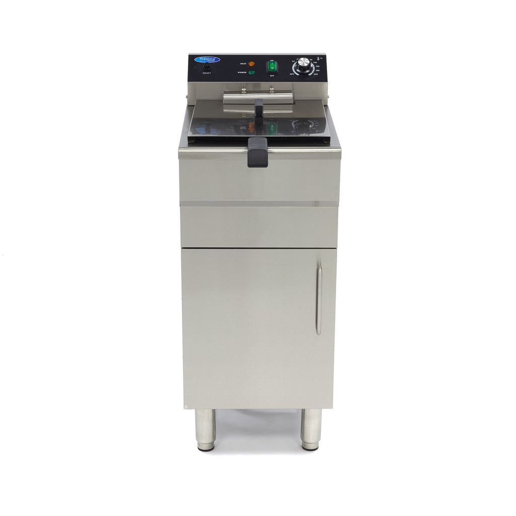 Friturekoger - 16 l - 1 kurv - med aftapningshane og stativ - 400 V