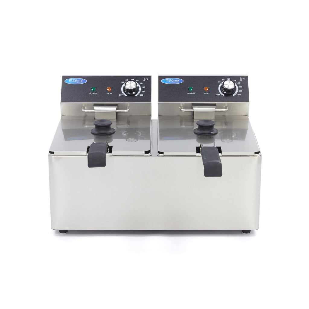 Friturekoger - 2 x 8L - 2 Kurve - op til 2,8 kg pomfritter