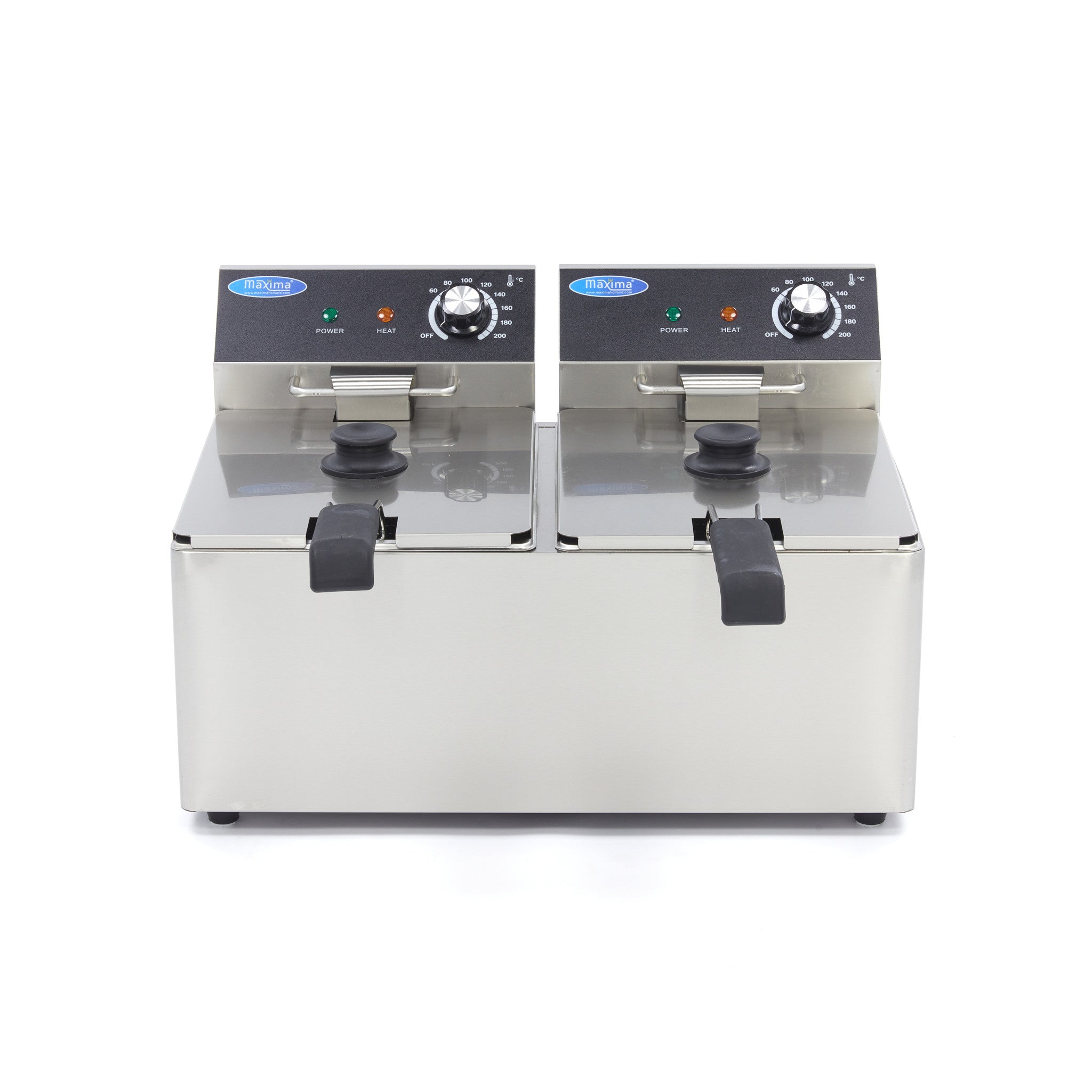 Friturekoger - 2 x 8L - 2 Kurve - op til 2,8 kg pomfritter