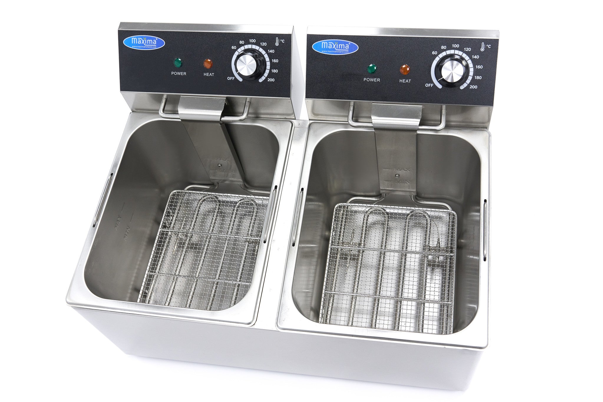 Friture - 2 x 8L - 2 kurve - op til 2,8 kg pommes frites