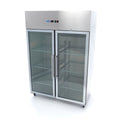 Køleskab - 1200L - 6 Justerbare Hylder (2/1 GN) - Rustfrit Stål - med Glasdør