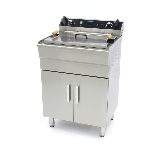 Friture - 35L - 1 kurv - med afløbshane - 400V