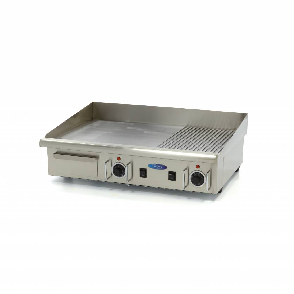 Griddle - Half Grooved - 73cm - incl Drip Tray - 400V