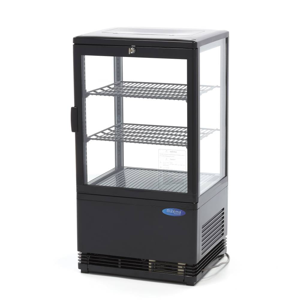 Køleskab med glaslåge - 58L - 43cm - Sort