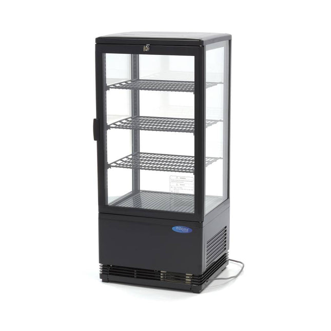 Displaykøleskab - 78 liter - 43 cm - Sort