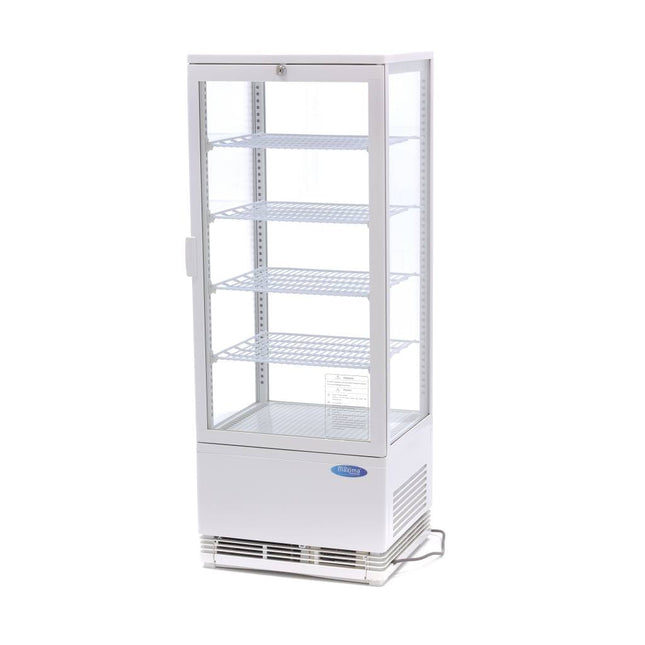 Displaykøleskab - 98 liter - 43 cm - Hvid