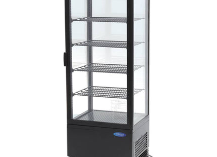 Displaykøleskab - 98 liter - 43 cm - Sort