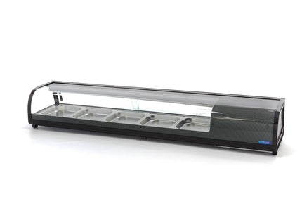 Sushi og Tapas Display -132L - inkl 5 x 1/2 GN - Bordplade