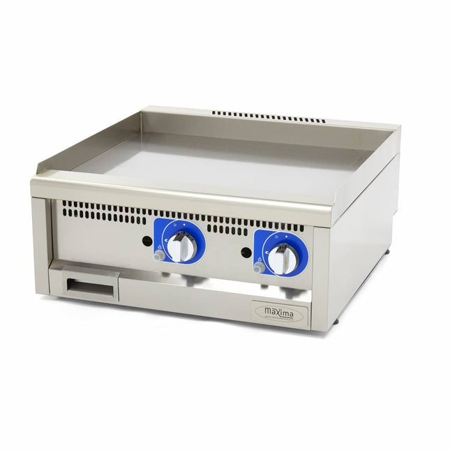 Stegeplade af kommerciel kvalitet - Glat - Dobbelt enhed - 60 cm dyb - Gas