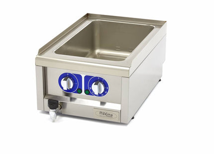 Bain Marie - Enkelt enhed - 60cm - med afløbshane - Elektrisk
