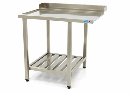 Opvaskemaskine bord - 70 x 75 cm - Venstre - med bagplade og opbevaring Hylde