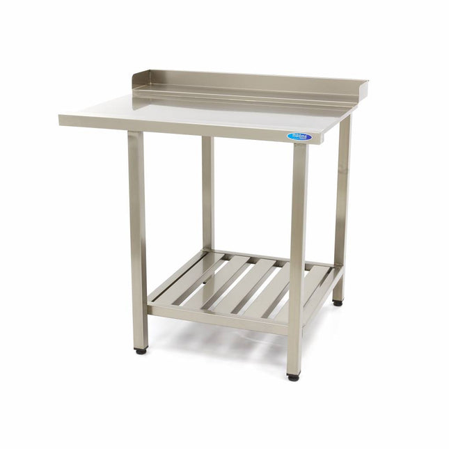 Opvaskemaskine bord - 120 x 75 cm - Højre - med backsplash og opbevaring Hylde