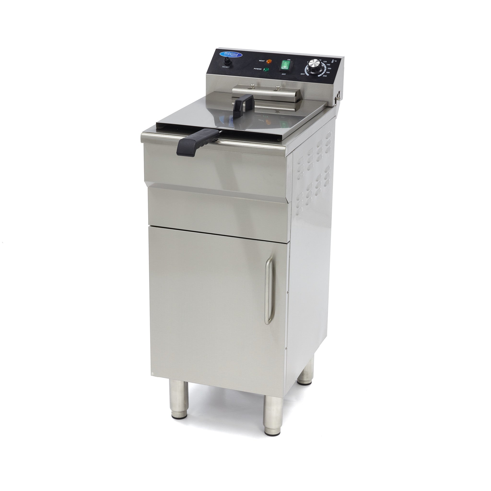 Friturekoger - 16 l - 1 kurv - med aftapningshane og stativ - 400 V