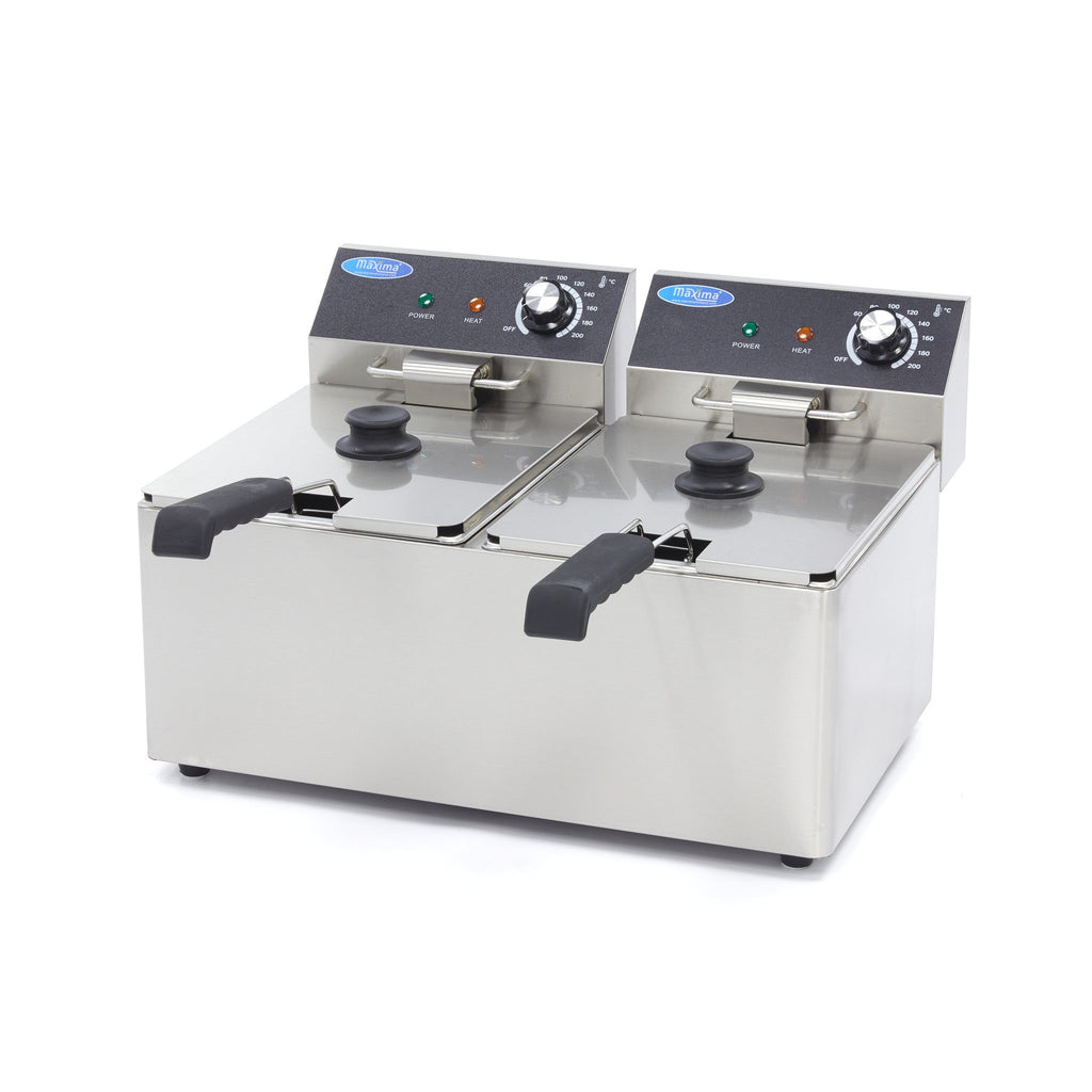 Friturekoger - 2 x 8L - 2 Kurve - op til 2,8 kg pomfritter