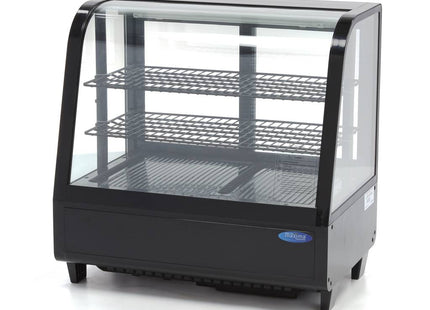 Displaykøleskab - 100 liter - 68 cm - Sort - skydedør bag