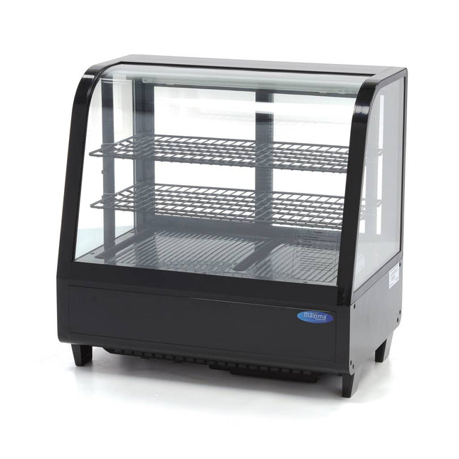 Displaykøleskab - 100 liter - 68 cm - Sort - skydedør bag
