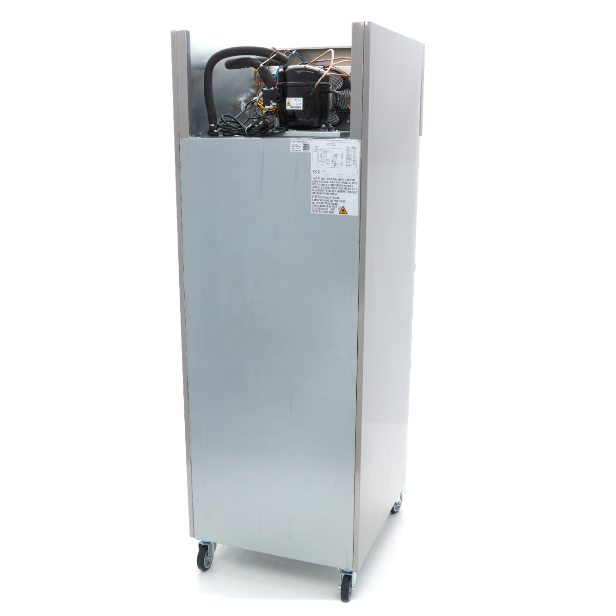 Fryser - 600L - 3 justerbare hylder (2/1GN) - Rustfrit stål - med glasdør