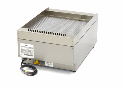 Stegeplade af kommerciel kvalitet - rillet - Enkelt enhed - 60 cm dyb - Elektrisk
