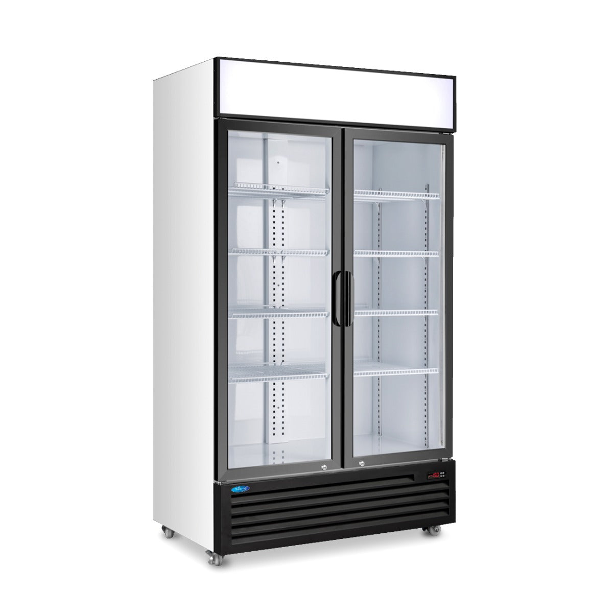 Udstillingskøler - 800L - 8 justerbare hylder