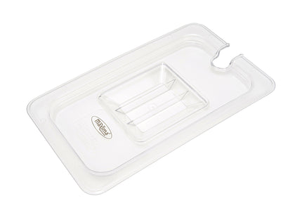 Gastronorm Låg - 1/6 GN - Polycarbonat - med fordybning
