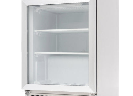 Fryser - 200L - Rustfrit stål - med glasdør