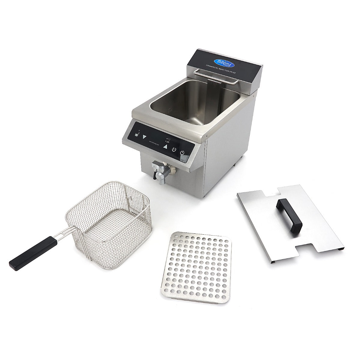 Friture - 8L - 1 kurv - Induktion - med aftapningshane