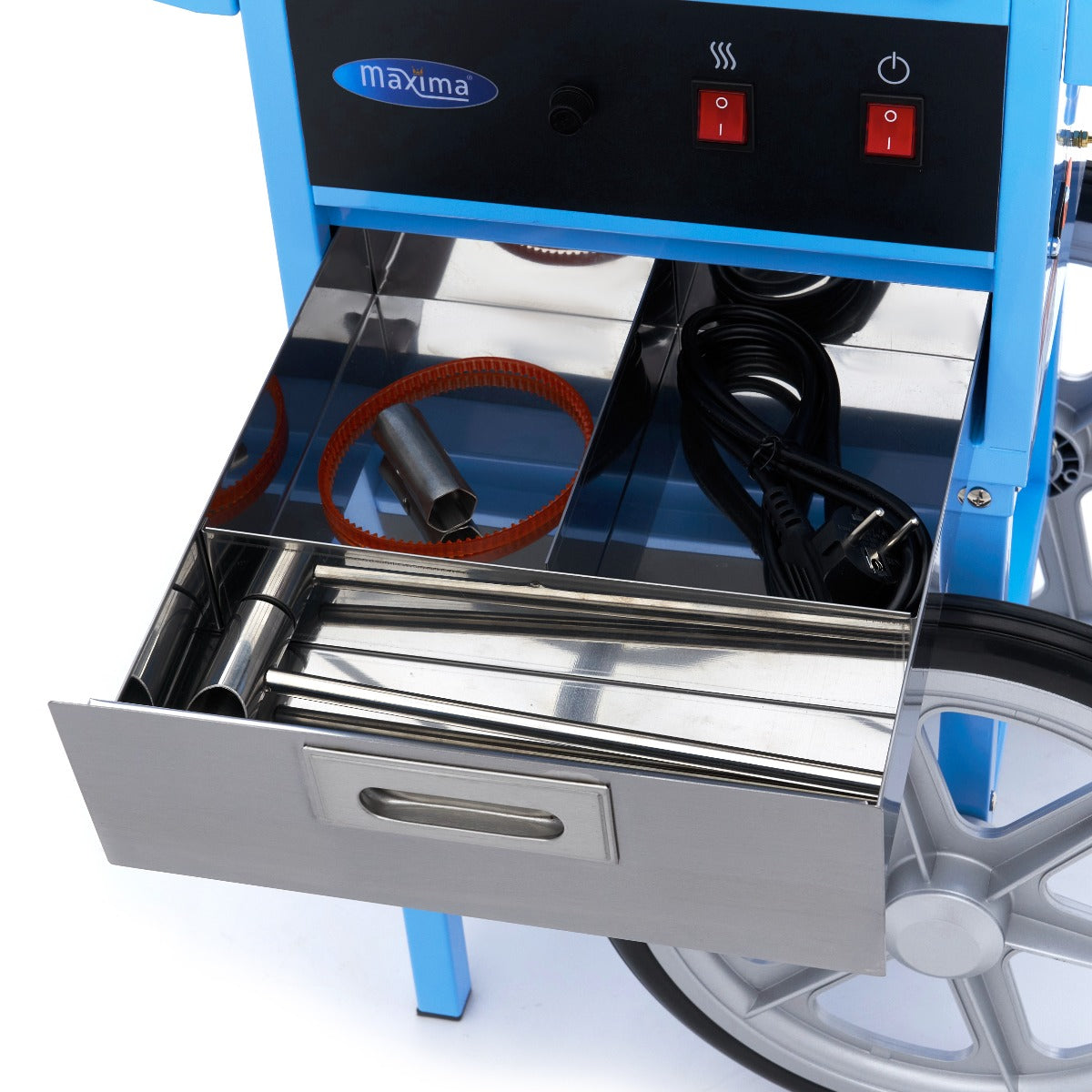 Candy Floss Machine – Ø 52cm – Blå – med vogn