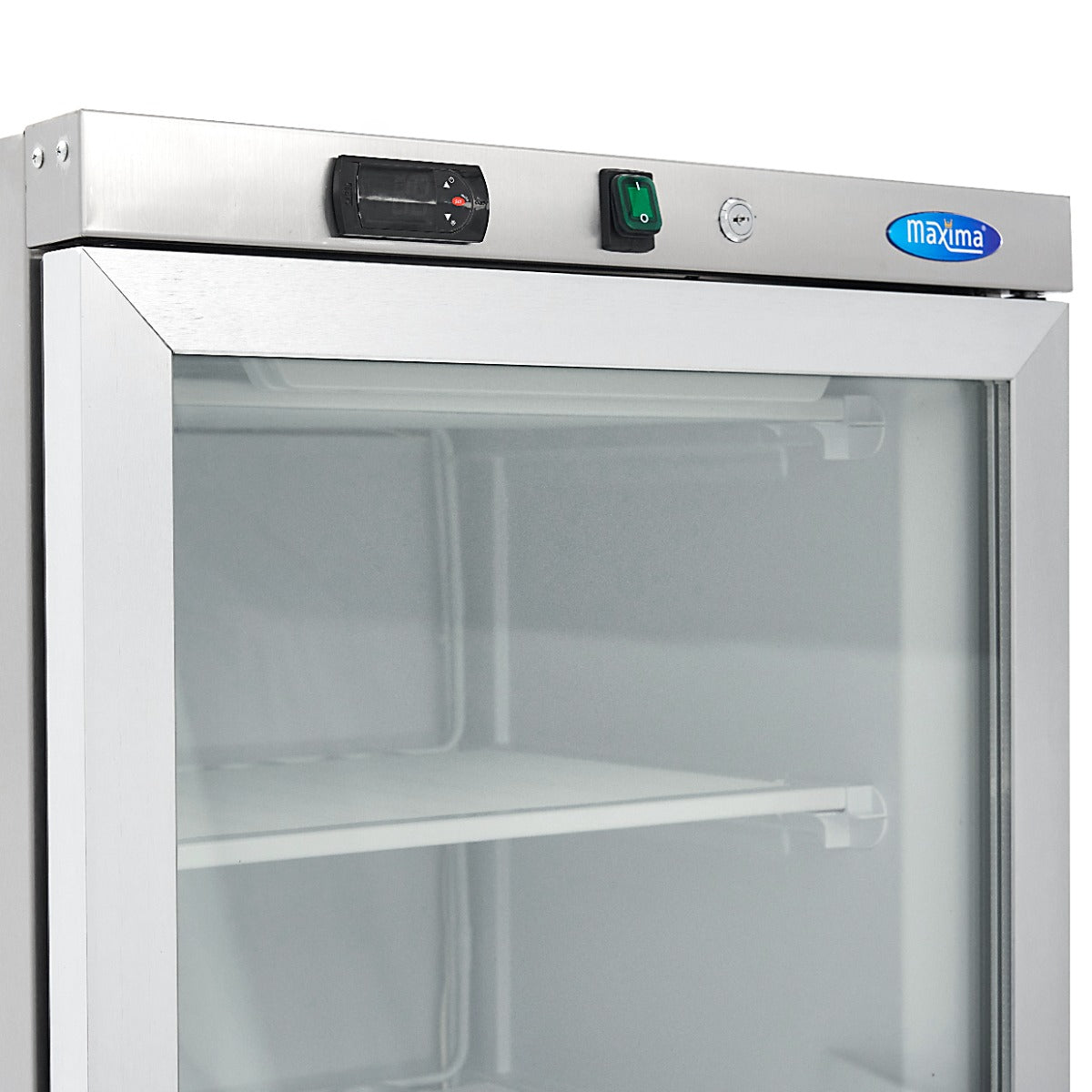Fryser - 400L - Rustfrit stål - med glasdør