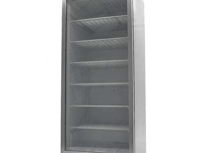 Fryser - 600L - Rustfrit stål - med glasdør