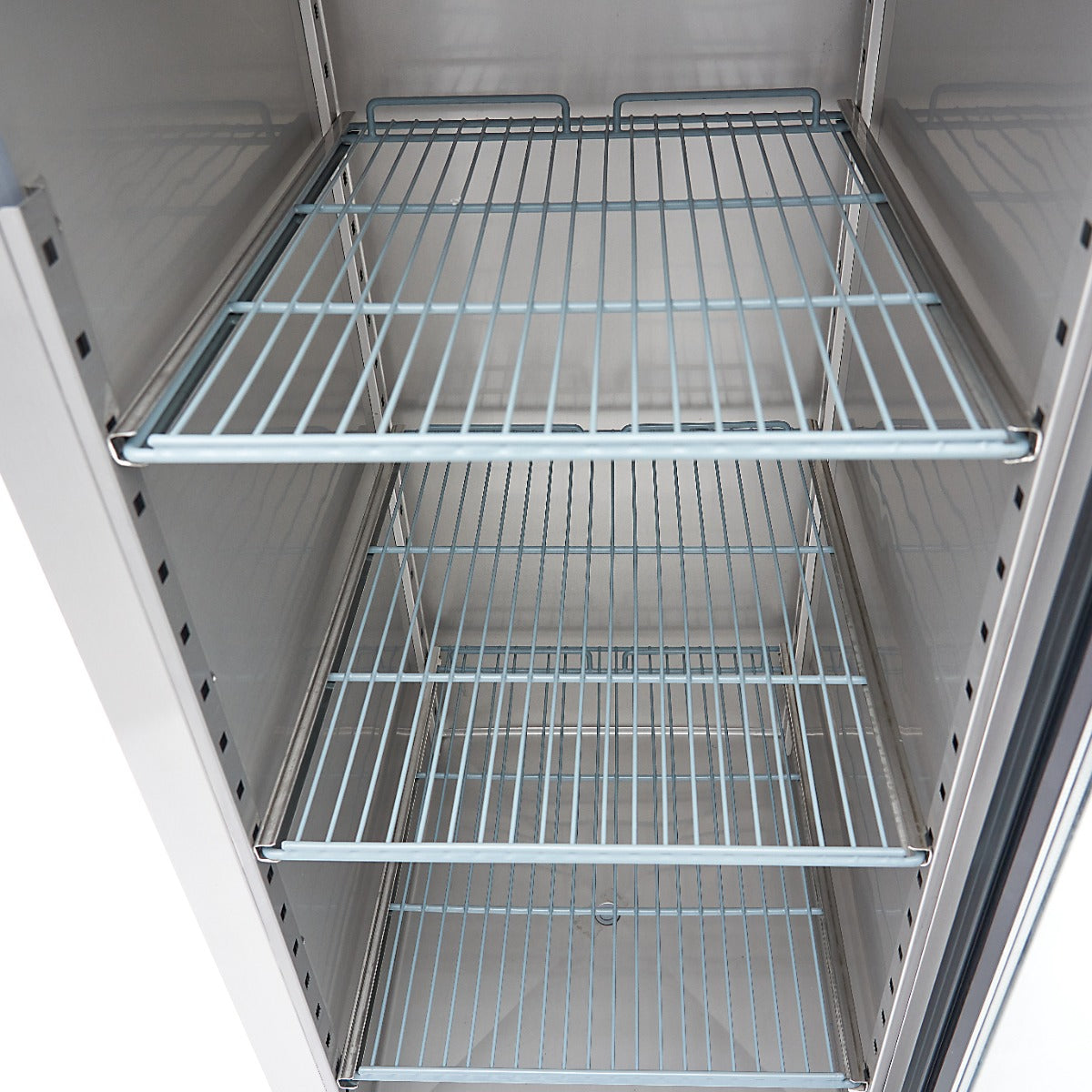 Fryser - 700L - 3 justerbare hylder (2/1 GN) - Rustfrit stål - med glasdør