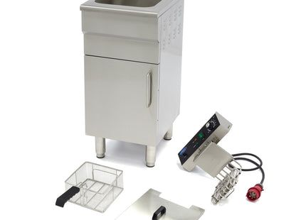 Friture - 16L - 1 kurv - med afløbshane og stativ - 400V
