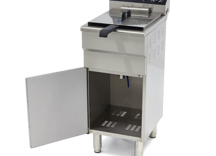 Friture - 16L - 1 kurv - med afløbshane og stativ - 400V