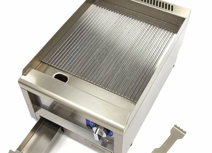Stegeplade af kommerciel kvalitet - rillet - Enkelt enhed - 60 cm dyb - Elektrisk