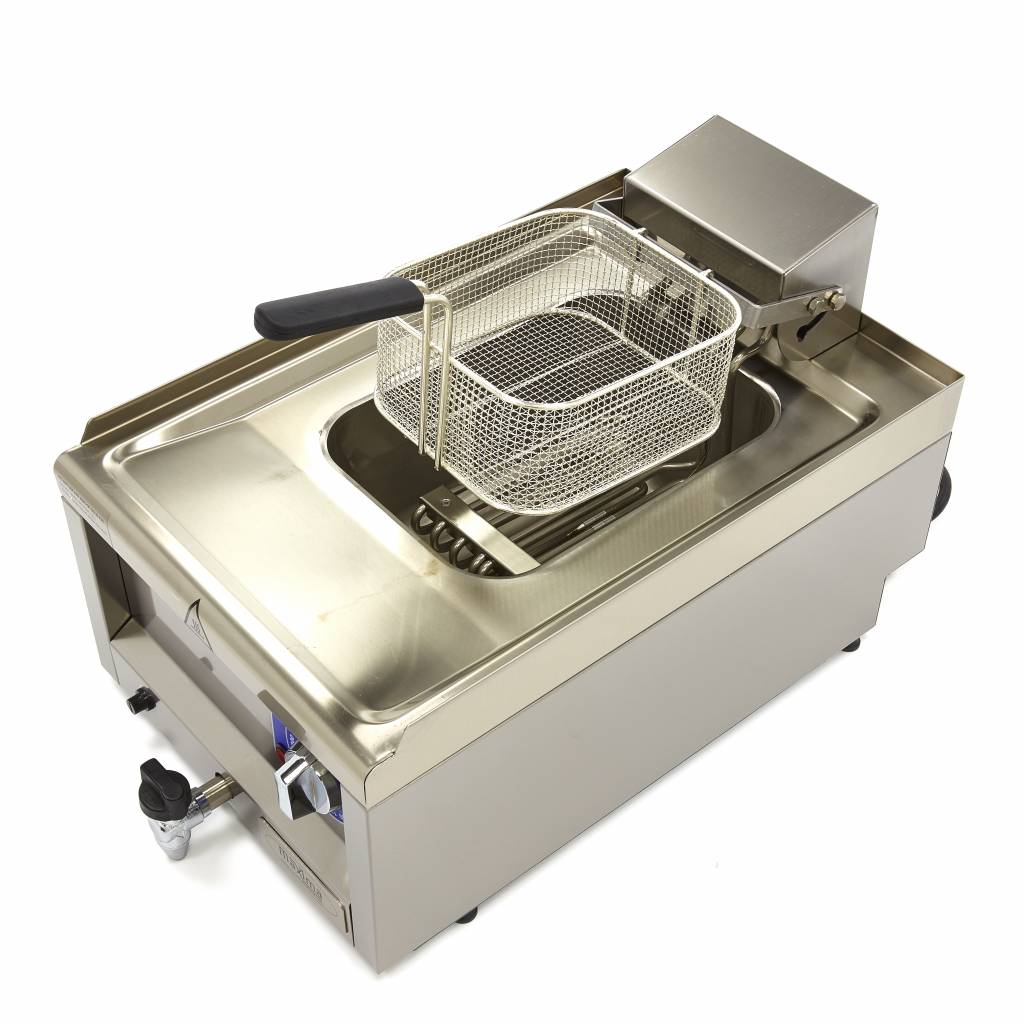 Friture - 10L - 1 kurv - med aftapningshane - 400V