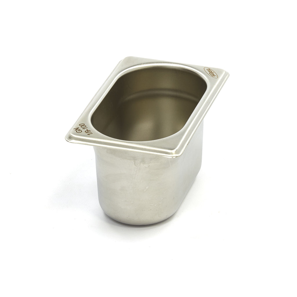 Gastronorm Container - 1/9 GN - 10cm Deep - Stainless Steel