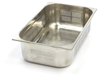 Gastronorm beholder - 1/1 GN - 15 cm dyb - Rustfrit stål - Perforeret