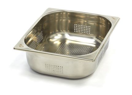 Gastronorm beholder - 1/2 GN - 10 cm dyb - Rustfrit stål - Perforeret
