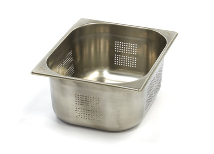 Gastronorm beholder - 1/2 GN - 15 cm dyb - Rustfrit stål - Perforeret