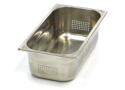 Gastronorm beholder - 1/3 GN - 10 cm dyb - Rustfrit stål - Perforeret